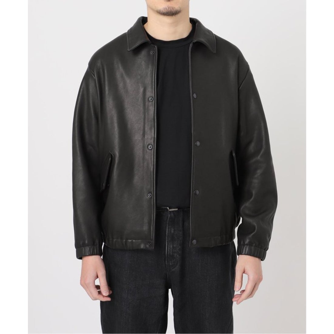 エディフィス EDIFICE べジタブルラムレザー コーチジャケット