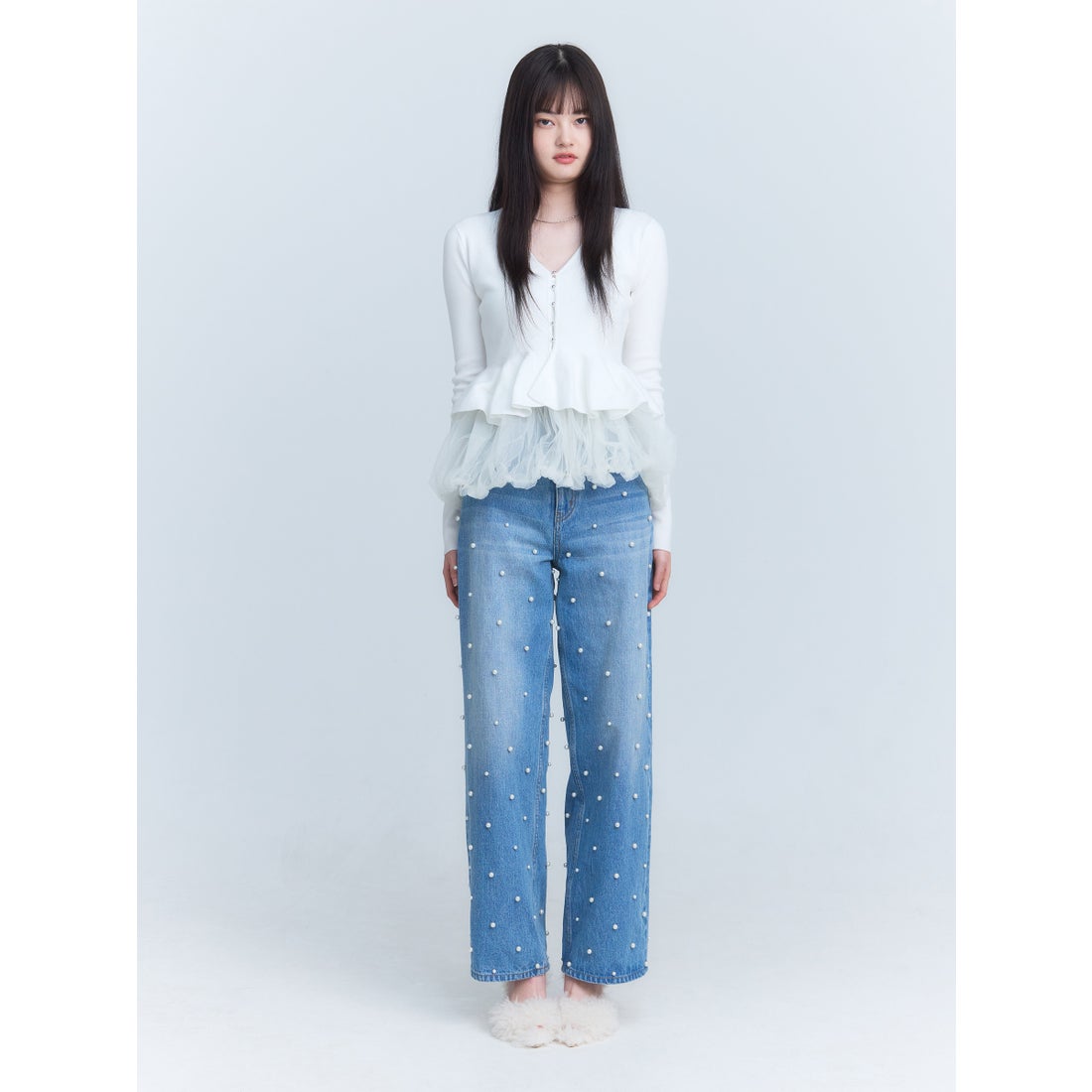 エイミーイストワール EIMY ISTOIRE バルーンヘムニットカーディガン