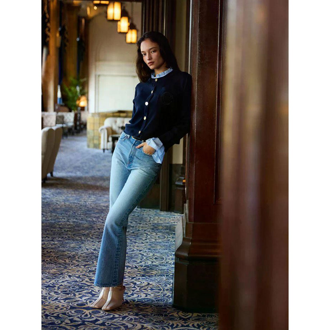 エイミーイストワール EIMY ISTOIRE Attached collar ニット