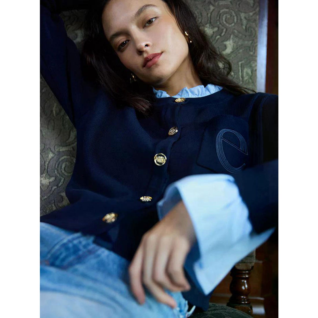 エイミーイストワール EIMY ISTOIRE Attached collar ニット