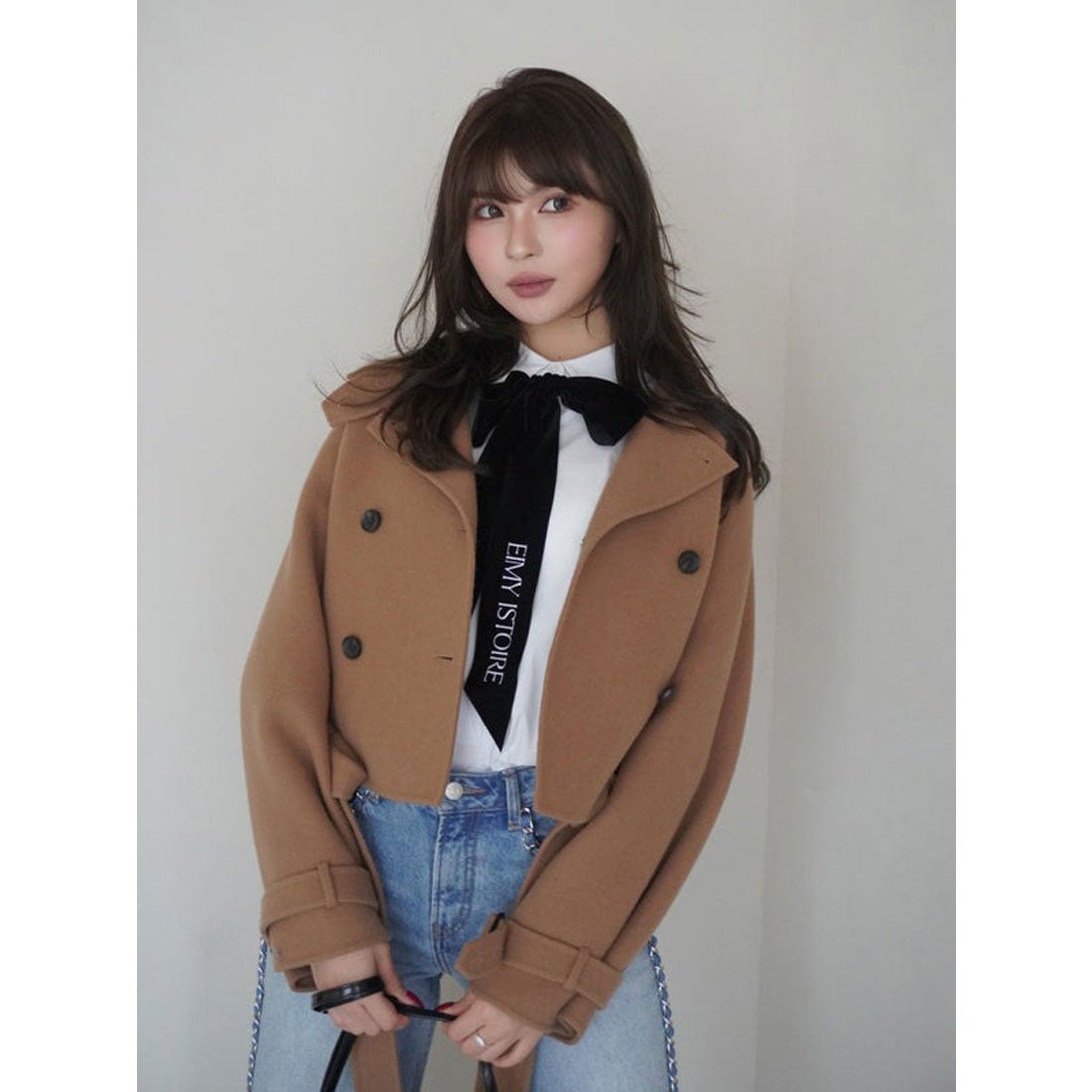 エイミーイストワール EIMY ISTOIRE ウールショートトレンチコート