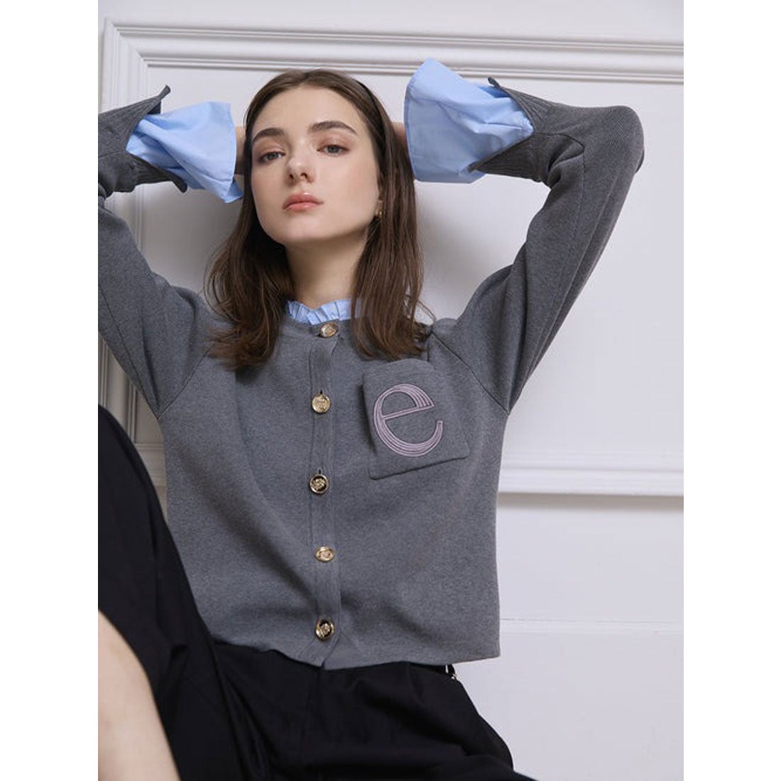 エイミーイストワール EIMY ISTOIRE Attached collar ニット