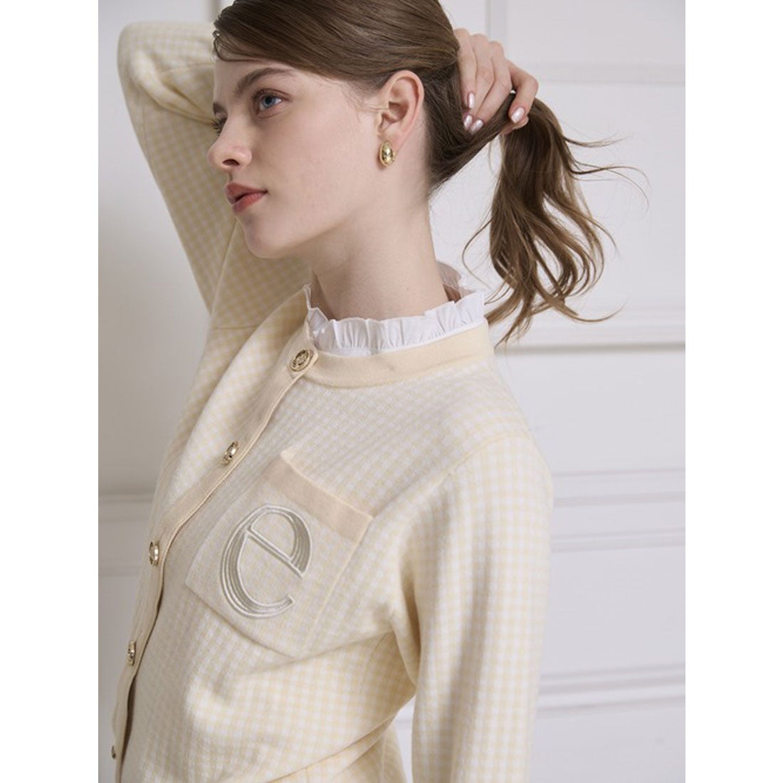 エイミーイストワール EIMY ISTOIRE Attached collar ニット