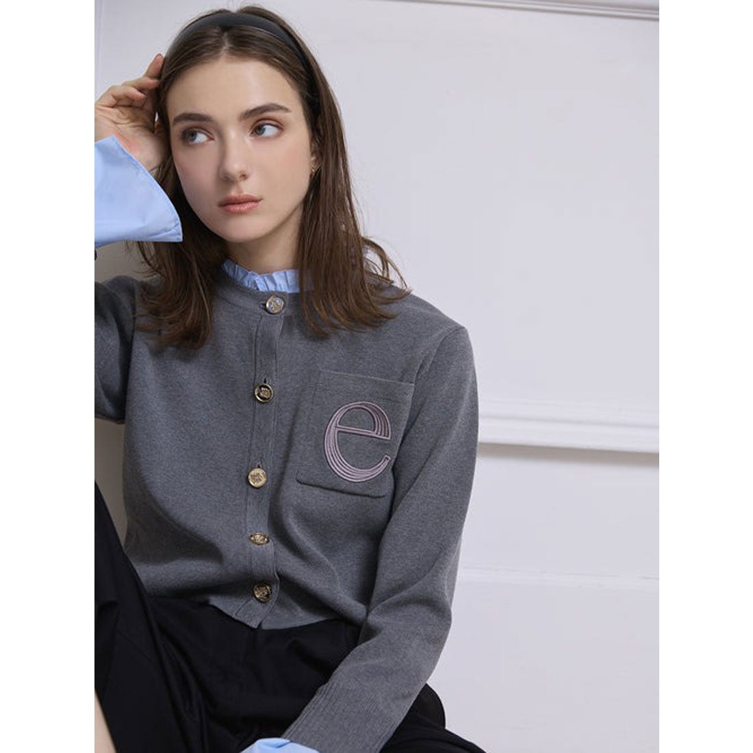 エイミーイストワール EIMY ISTOIRE Attached collar ニット