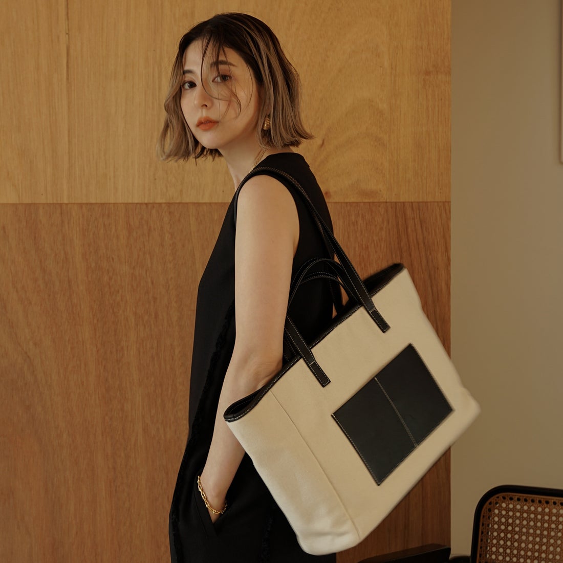 &EVOL/イーボル】 EVOL×MARQUE コラボキャンバスショルダーバッグ