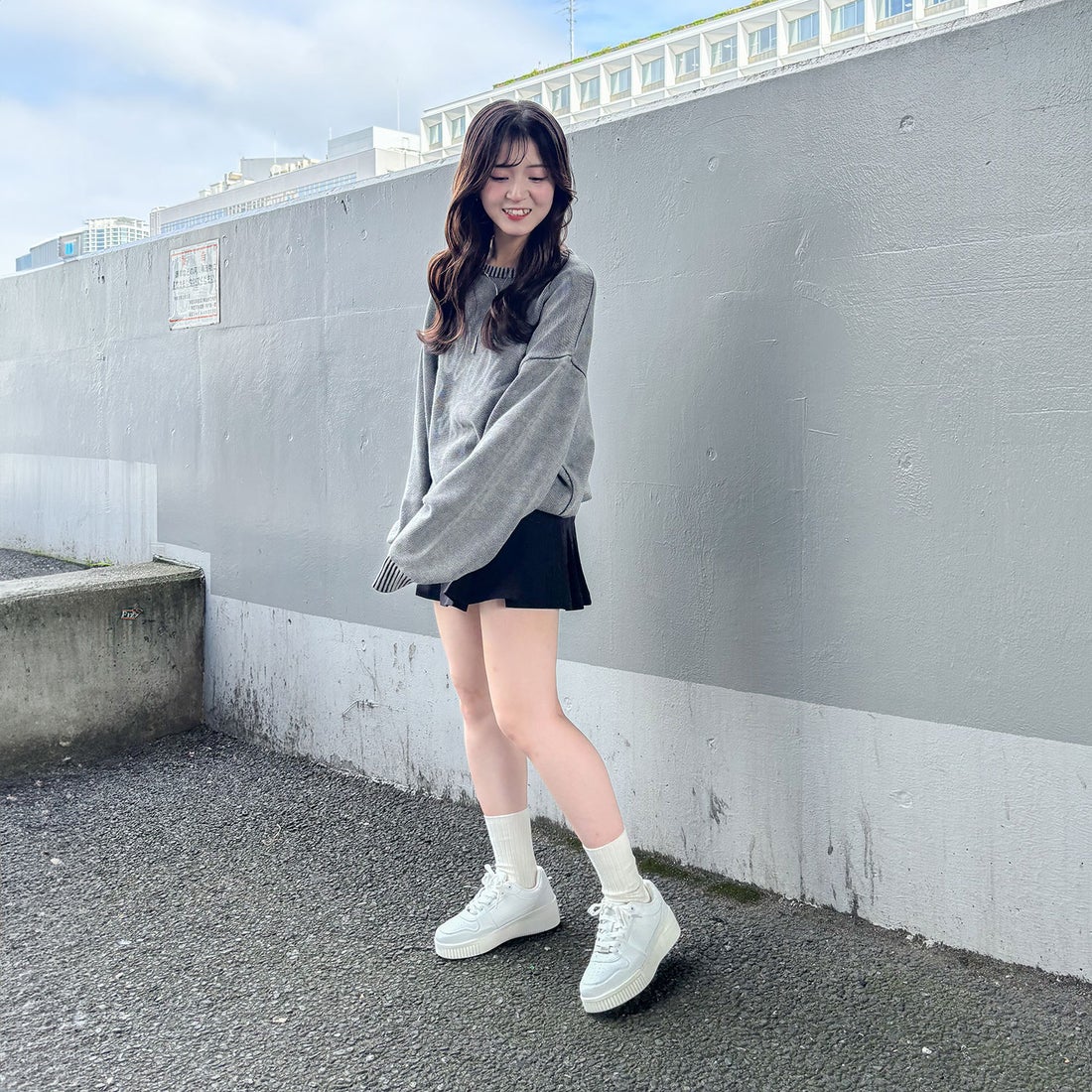 EVOL/イーボル】 レースアップスニーカー IX5439 （ホワイト） -【公式