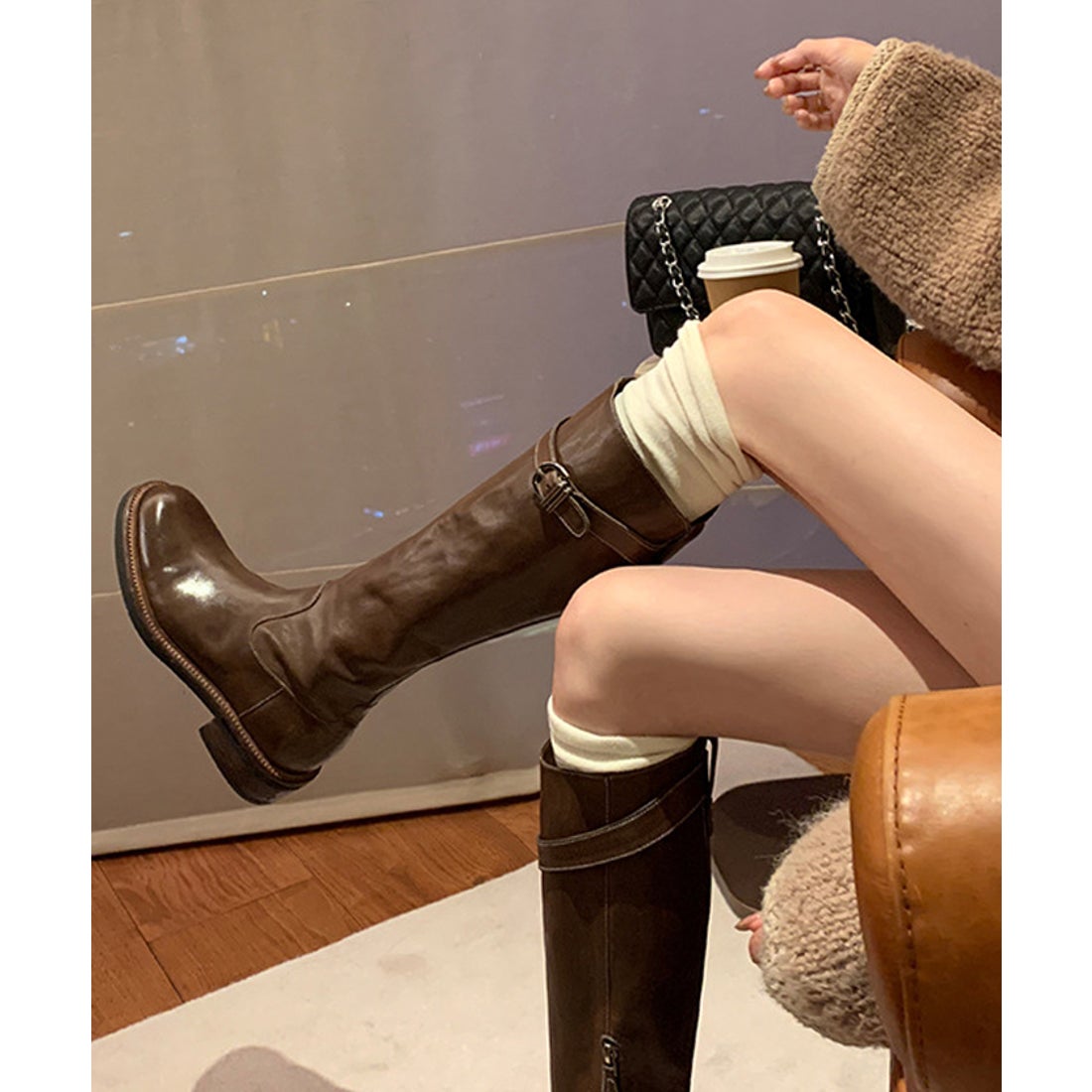 フューティアランド Futier Land ヴィンテージ風ベルテッドロング