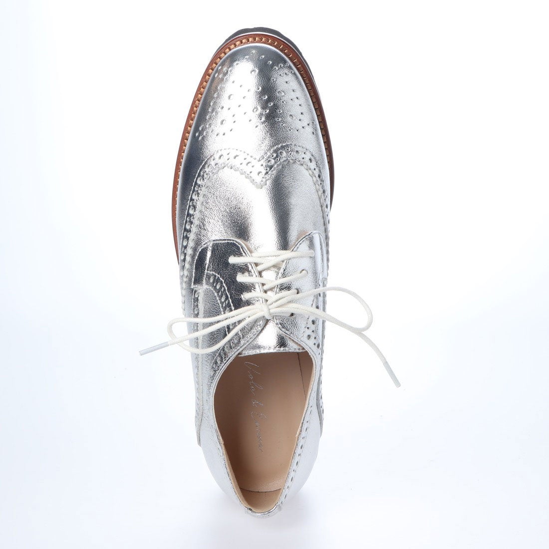 ビオラアンドエマ Viola & Emma 本革厚底レースアップシューズ