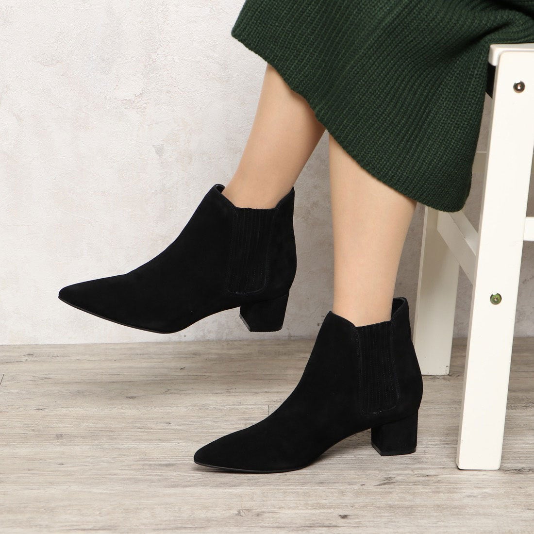 ビオラアンドエマ Viola & Emma 本革ヒールサイドゴアブーツ