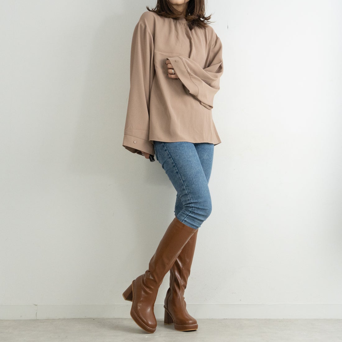 ファビーファビー FABBY FABBY. ストレッチボリュームロングブーツ