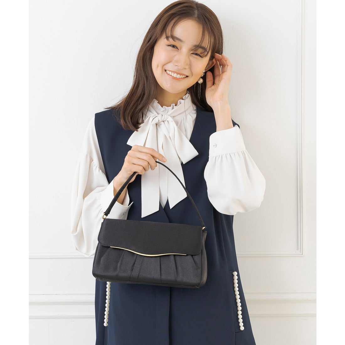 フォルムフォルマ form forma 【3way】サテン生地フォーマルバッグ