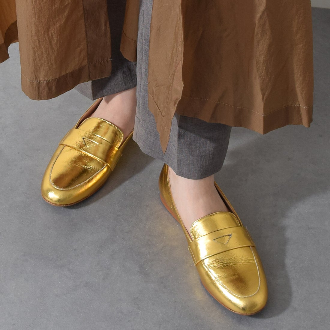 ファビオルスコーニ FABIO RUSCONI ラウンドトウベーシックローファー