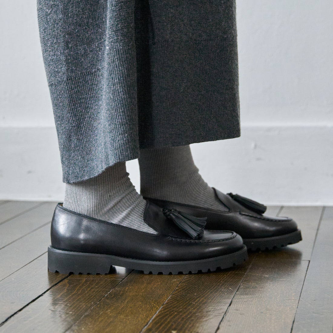 ファビオルスコーニ FABIO RUSCONI オブリークトウタッセルローファー