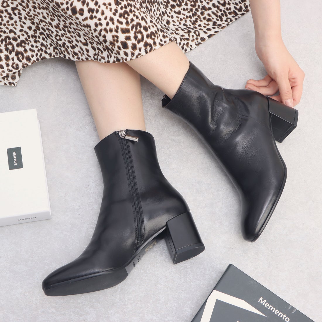 ○ファビオルスコーニ FABIO RUSCONI ショートブーツ （ブラック