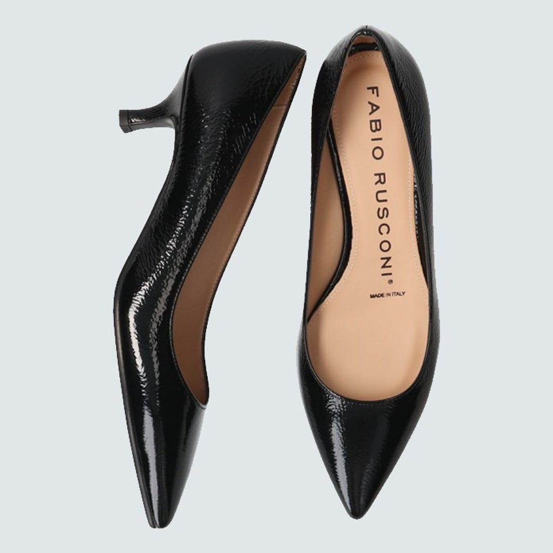 ファビオルスコーニ FABIO RUSCONI ポインテッドトウミドルヒール