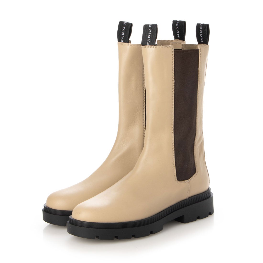 ファビオルスコーニ FABIO RUSCONI サイドゴアミドルブーツ （ベージュ