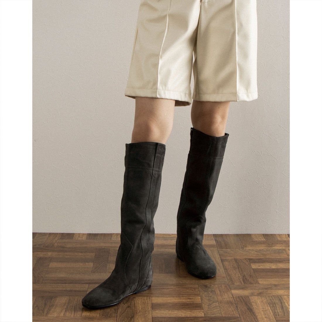 ○ファビオルスコーニ FABIO RUSCONI ロングブーツ （ダークグレー