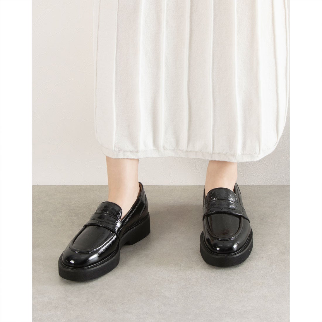 ファビオルスコーニ FABIO RUSCONI ローファー （ブラック