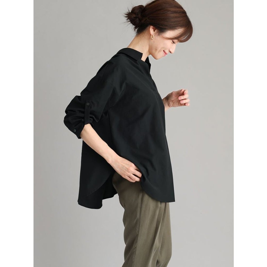 フェンネル FENNEL バックリボンブラウス （ブラック） -ファッション