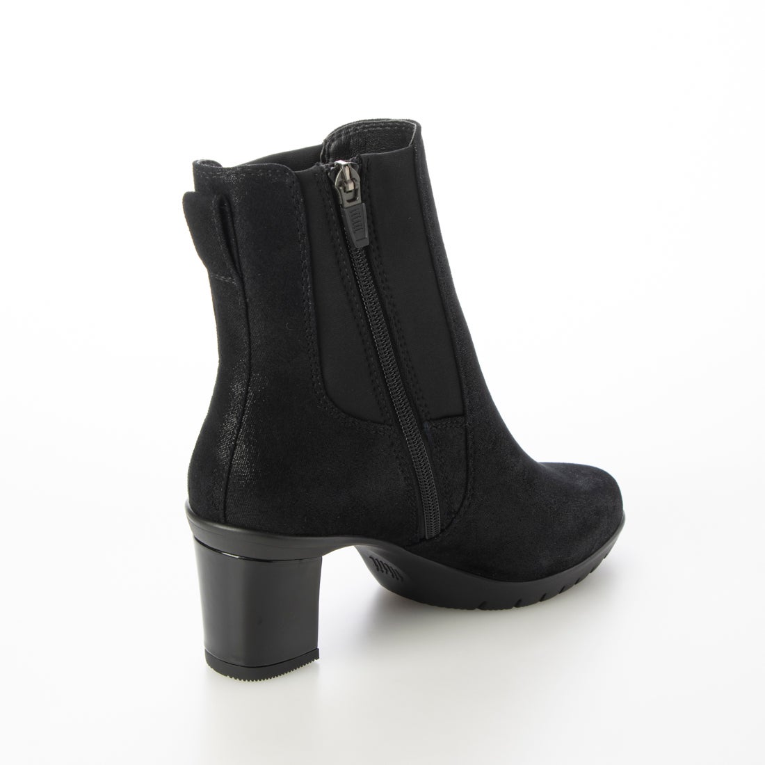 フレックスヒールサイドゴアブーツ2 （ラメブラック） -fitfit