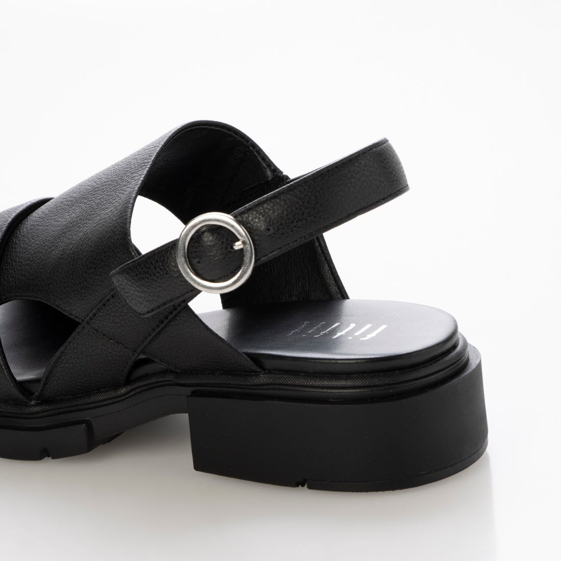 ソフトレザーフレックスサンダル （ブラック） -fitfit(フィット