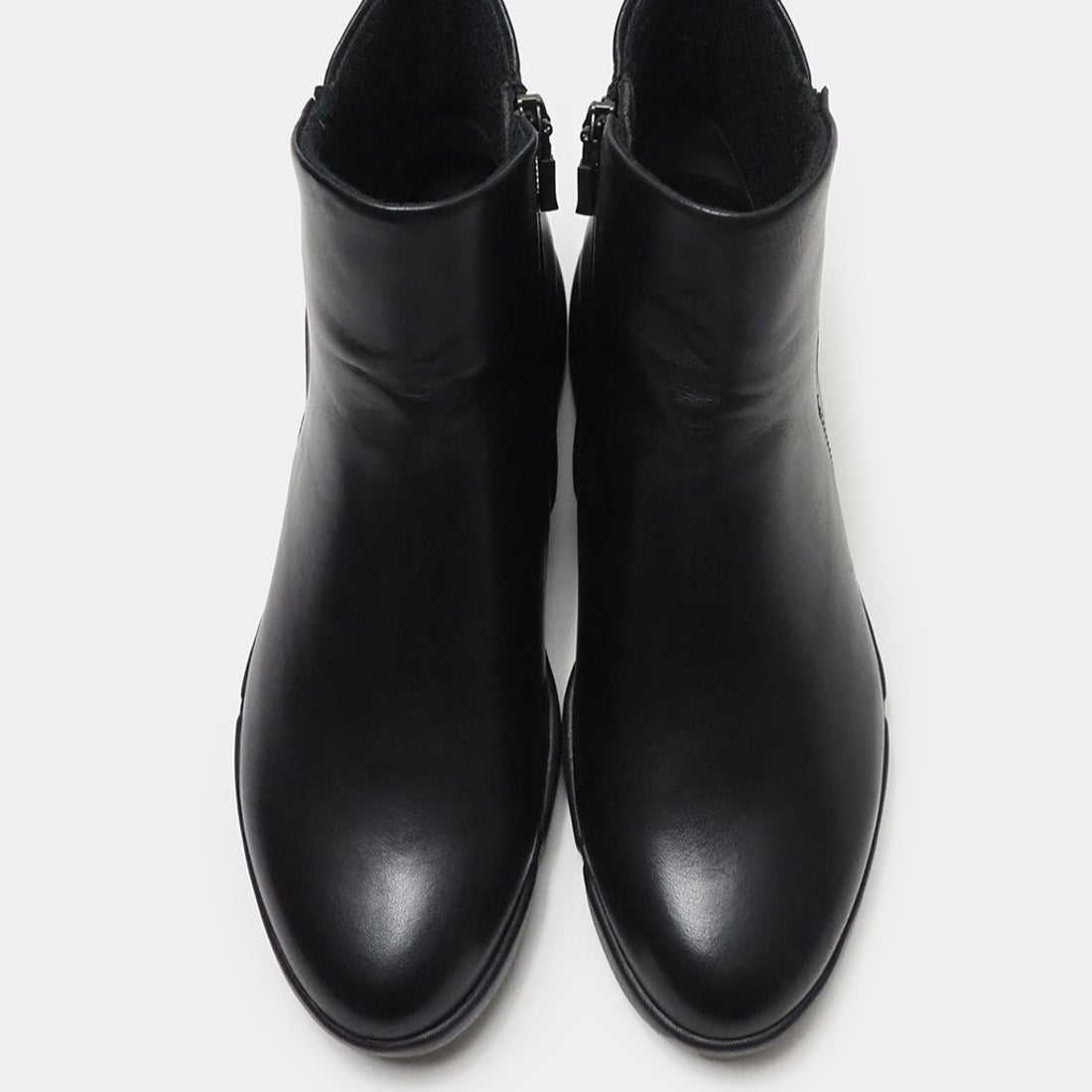 ソフトレザーミドルブーツ （ブラック） -fitfit(フィットフィット