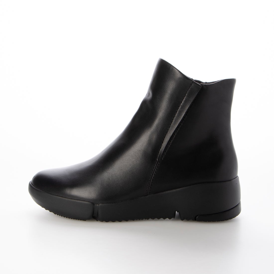 ソフトレザーミドルブーツ （ブラック） -fitfit(フィットフィット