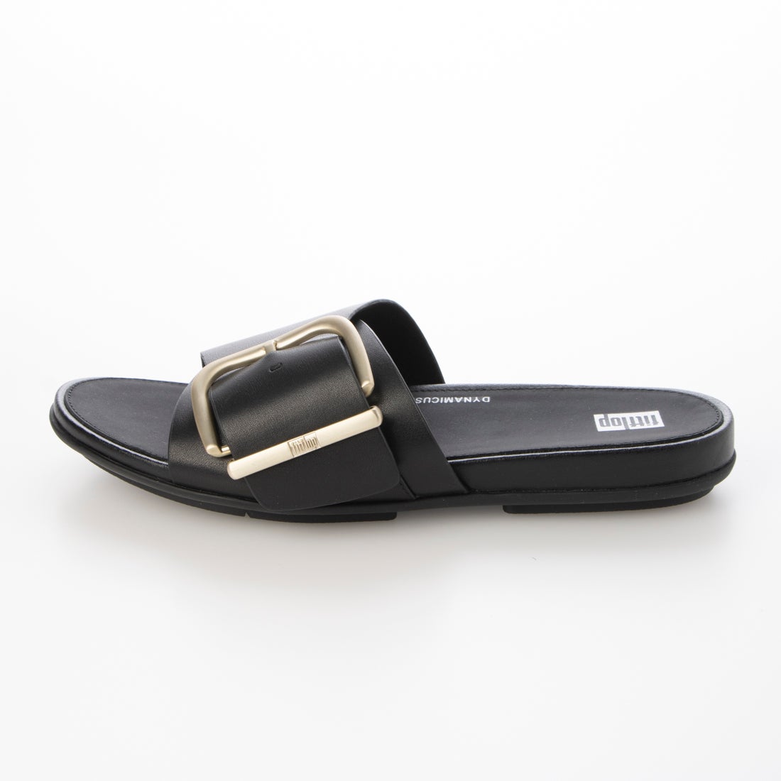 フィットフロップ fitflop GRACIE MAXI-BUCKLE LEATHER SLIDES （Black