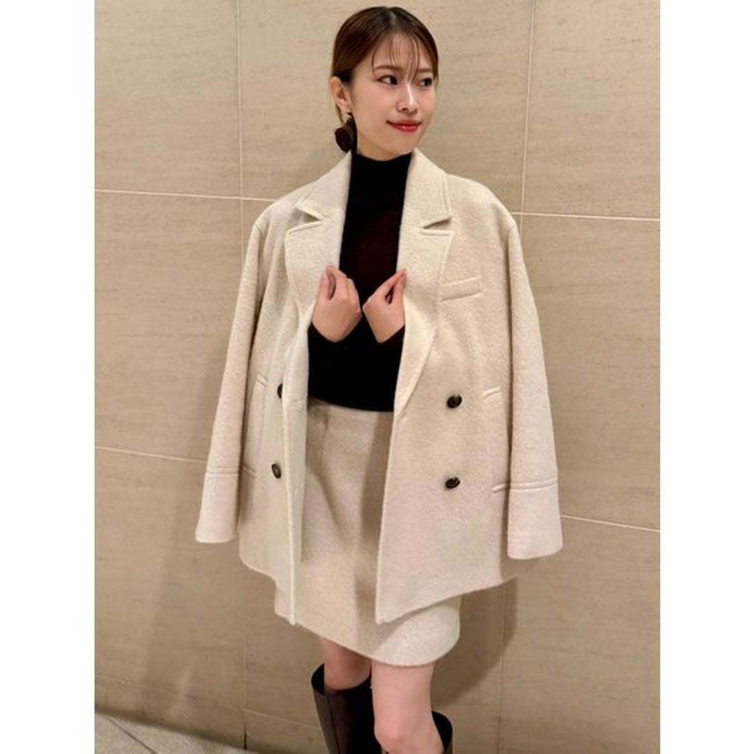 フレイ アイディー FRAY I.D オーバーサイズウールシャギージャコット