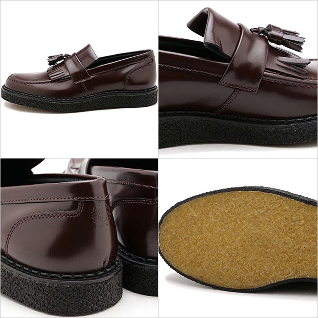 フレッドペリー FRED PERRY FP×GEORGE COX TASSEL LOAFER LEA OXBLOOD