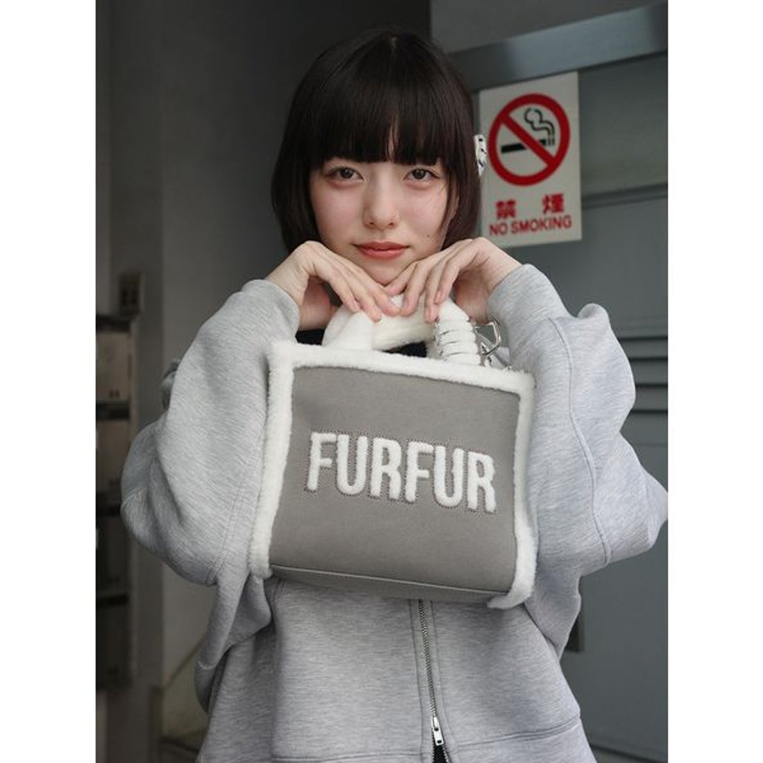 ファーファー FURFUR 【WEB・一部店舗限定カラー】ムートンロゴトート
