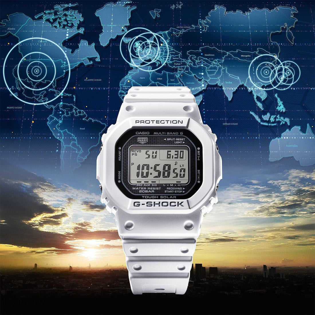 G-SHOCK】電波ソーラー / GW-5000HS-7JF （ホワイト×ブラック） -靴
