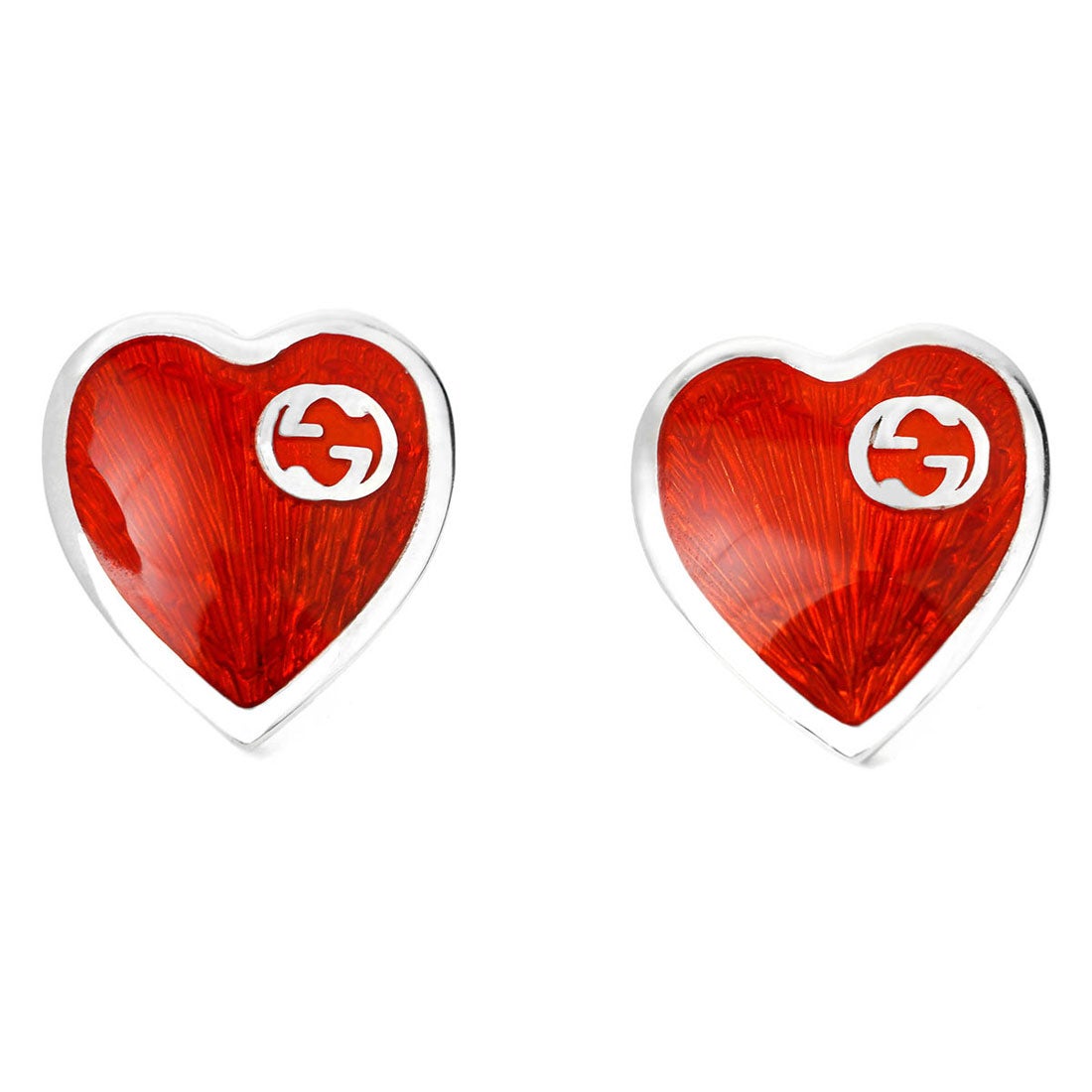 グッチ GUCCI ピアス インターロッキングG ハート付き ピアス 645547