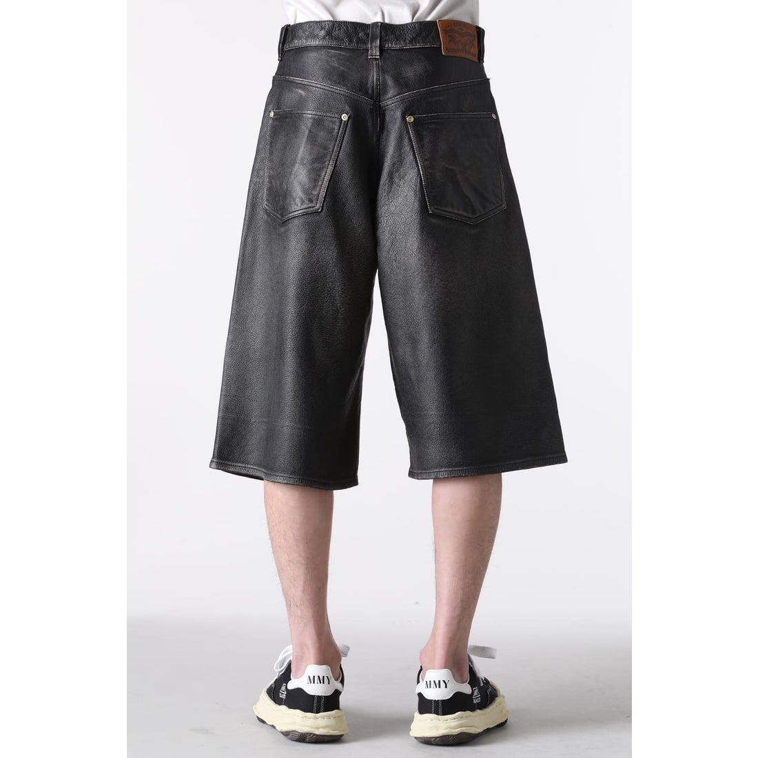 カミヤ KAMIYA Leather Bermuda Pants （BLACK） -FASCINATE