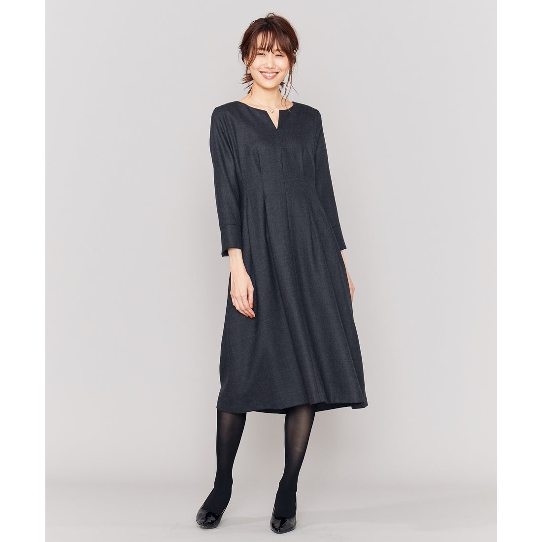 組曲 【10周年WEB限定】ウールソフトジョーゼット ワンピース
