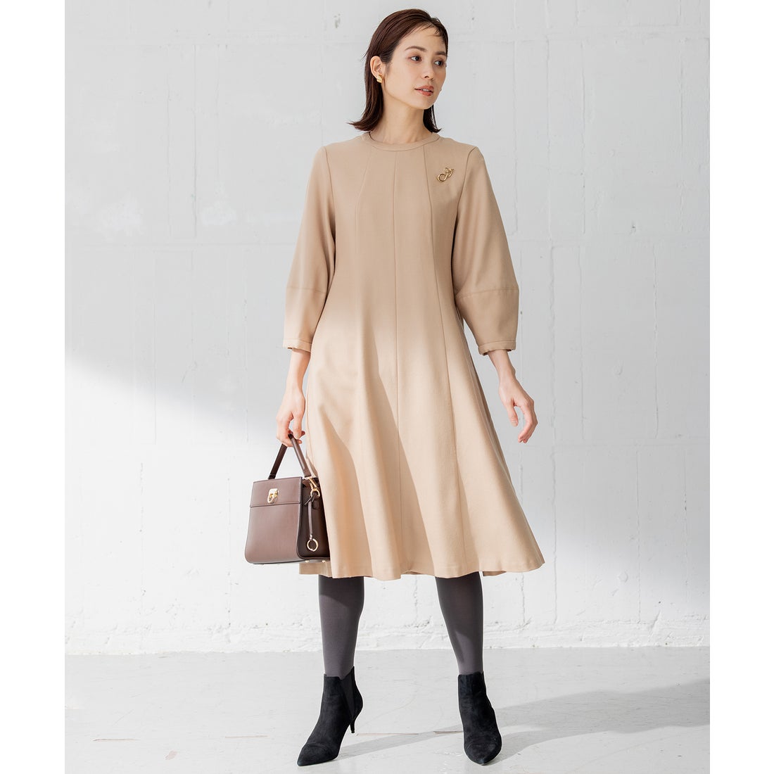 組曲 【人気につき新色追加！】ウールジョーゼット ワンピース