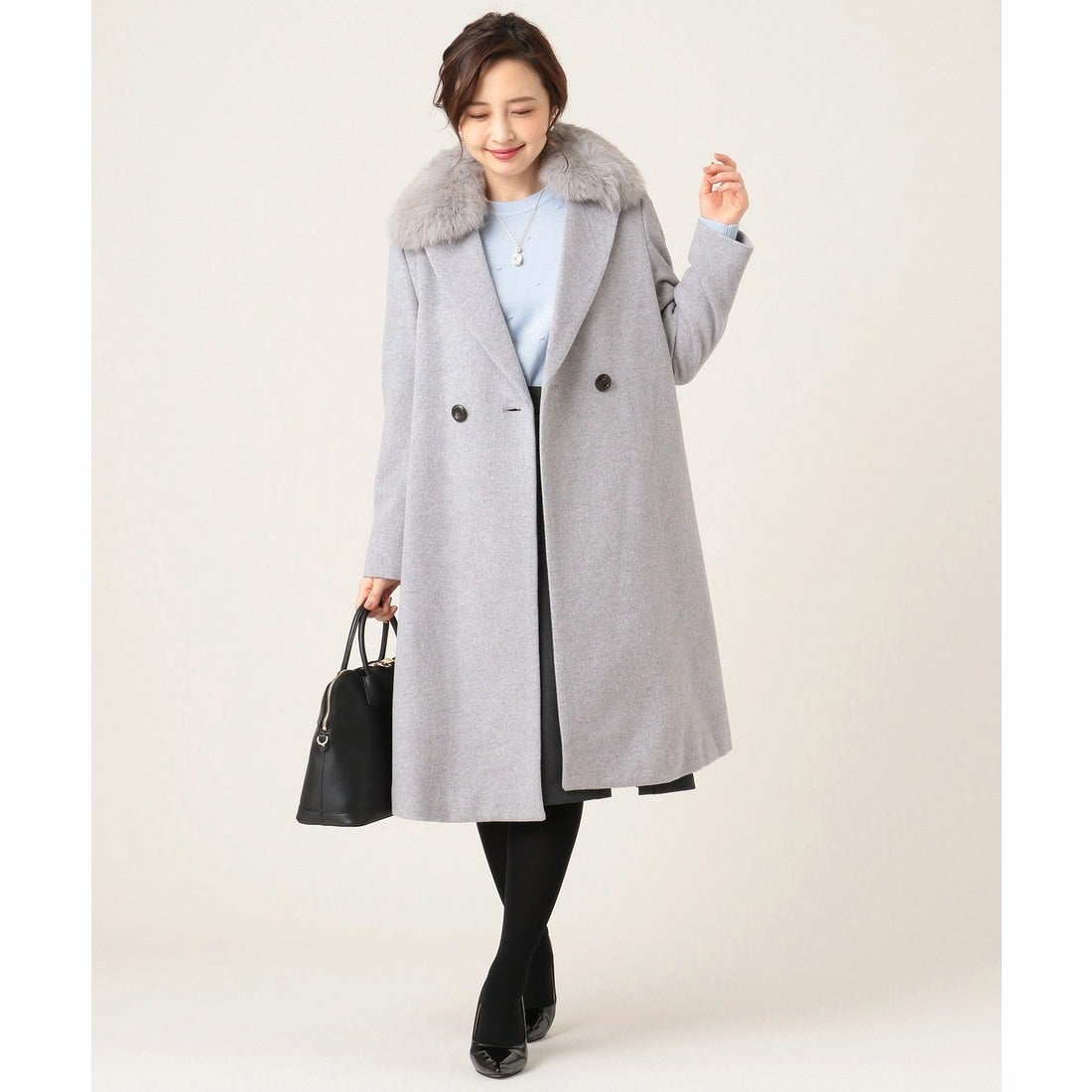 組曲 【MORE12月号掲載】フォックスファー付ウールアンゴラビーバー