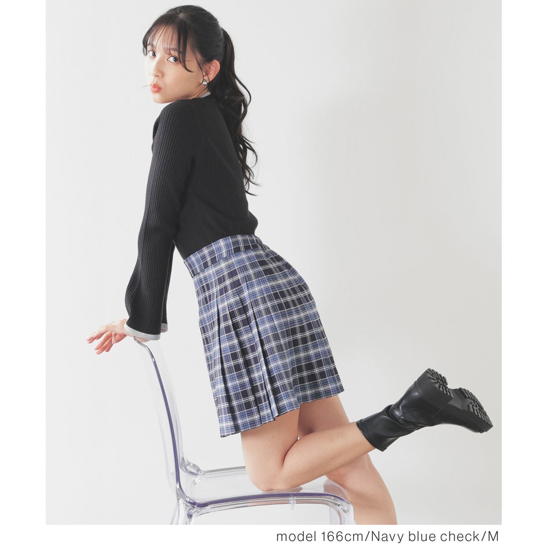 ハニーズ Honeys プリーツ切替ミニスカート ボトムス スカート ミニ