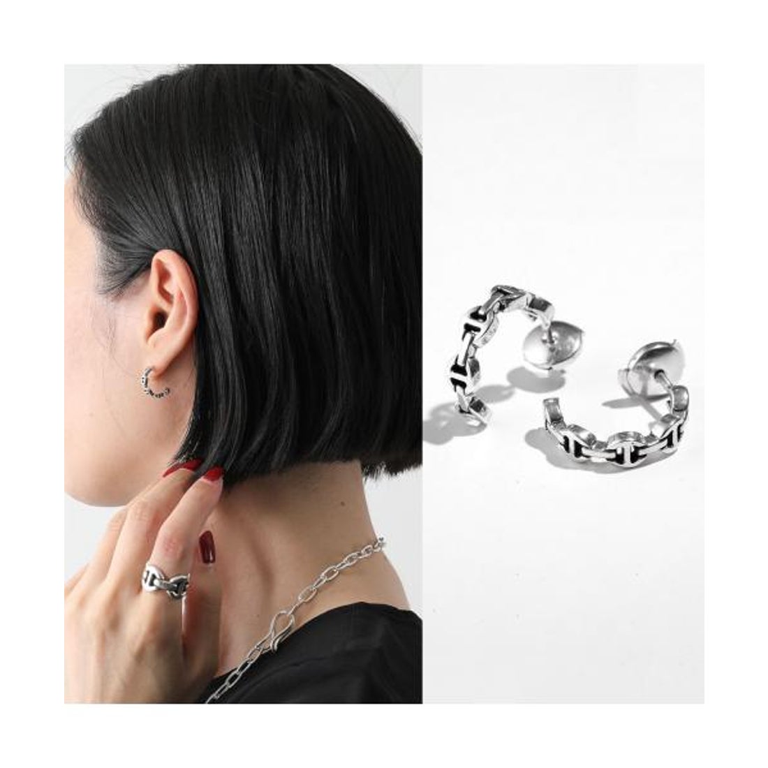 ホーセンブース HOORSENBUHS HOORSENBUHS ピアス MICRO CRESCENT HB074