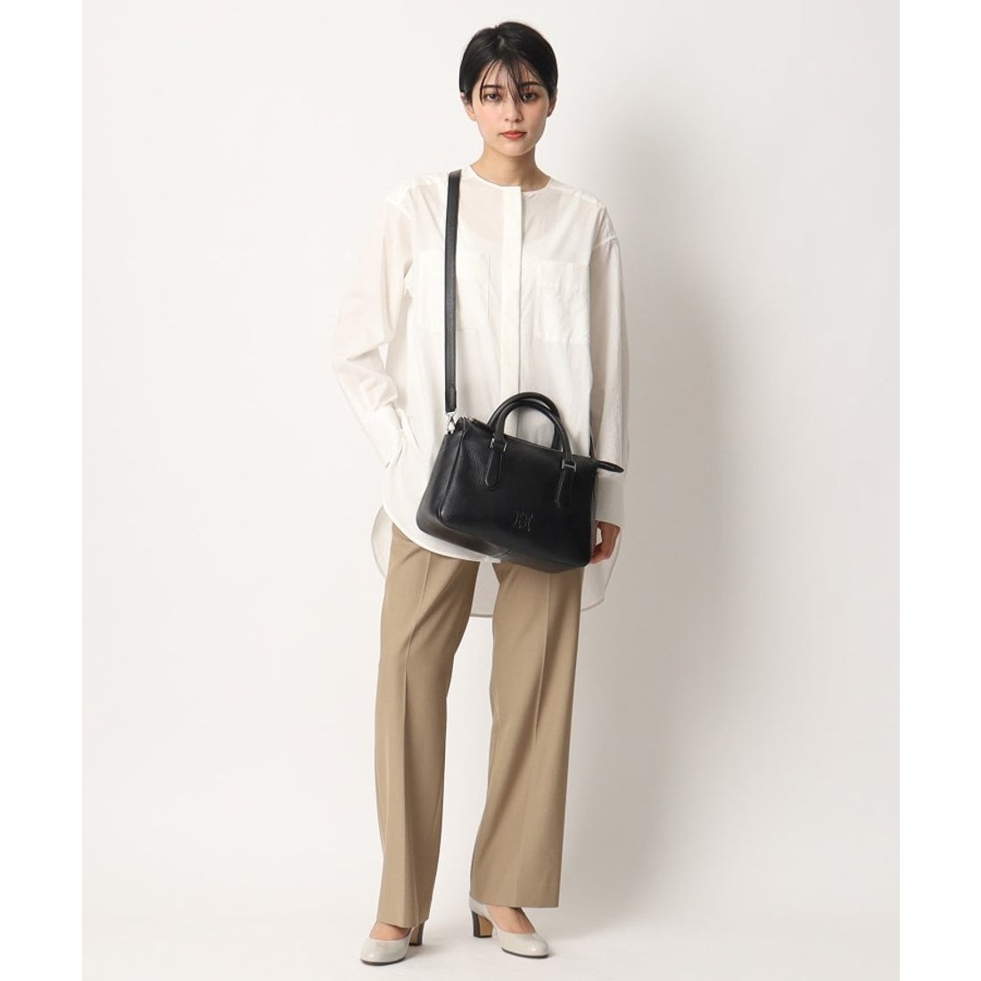 ヒロフ HIROFU ◇【ピアーチェ】レザーハンドバッグ M 2WAY 本革