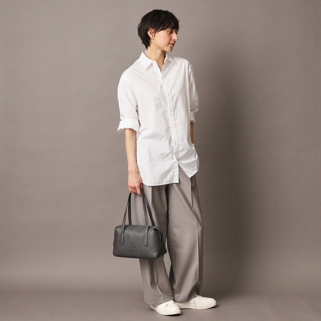 ヒロフ HIROFU 【エテルノ】レザーハンドバッグ S 本革 （ミラージュ