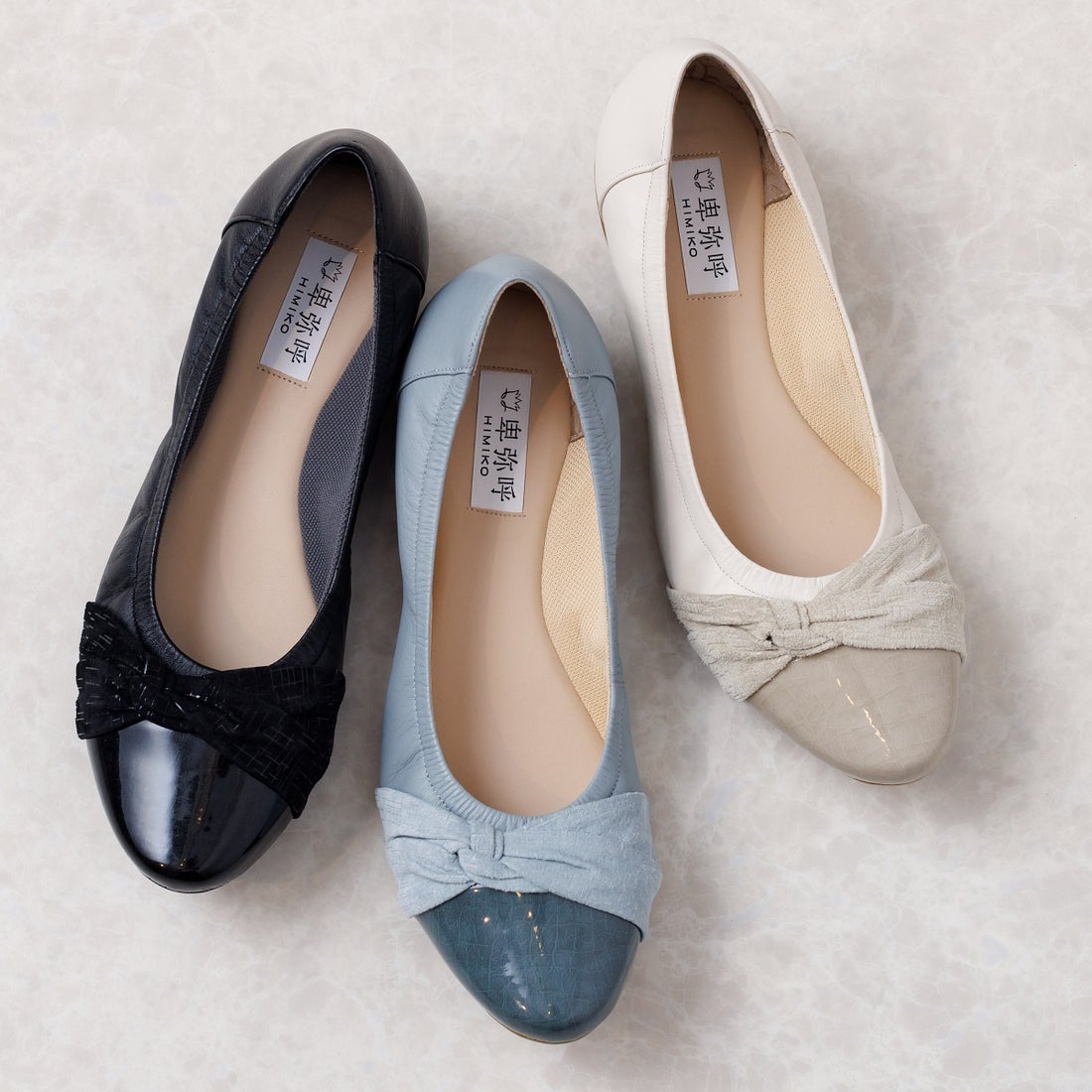 ヒミコ 卑弥呼 クロスリボンスニーカーパンプス/643105 （ブラック