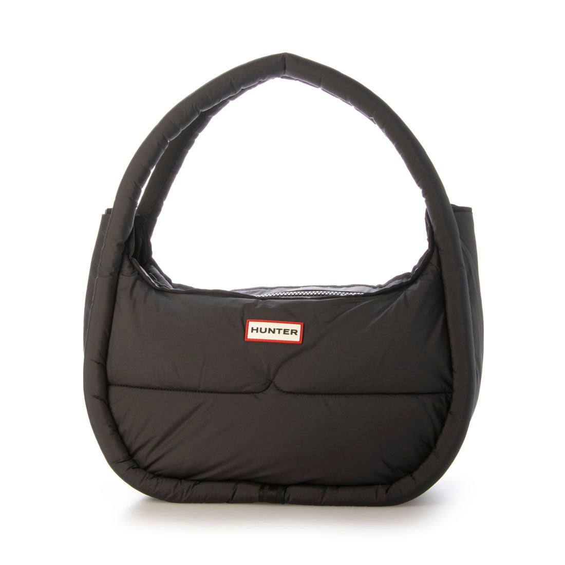 ハンター HUNTER フレイムド パファー ラージ ホーボー （ブラック