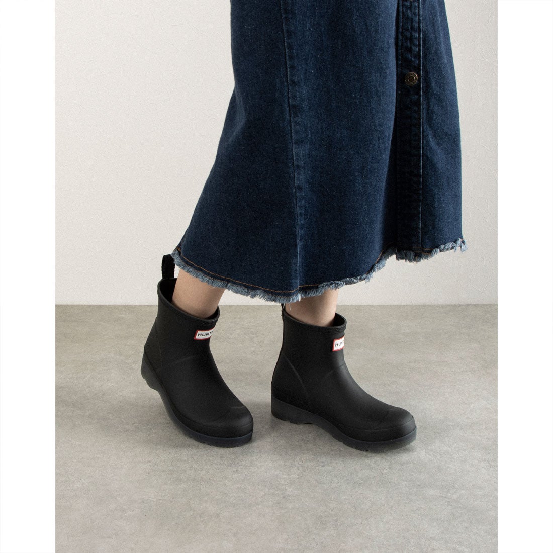 HUNTER ブラック レインシューズ25.5〜26.0 HUNTER ブラック レイン