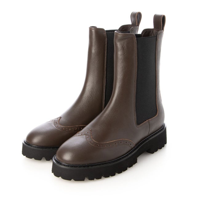 イング ing フラットサイドゴアブーツ （ダークブラウン） -Mode et