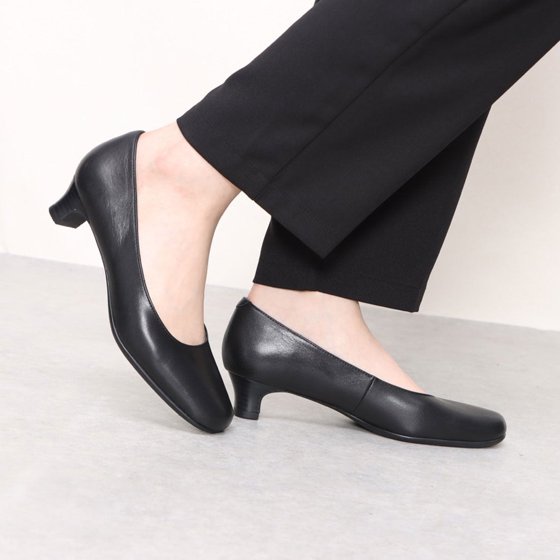 ing スクエアトゥパンプス（ブラック） -靴＆ファッション通販