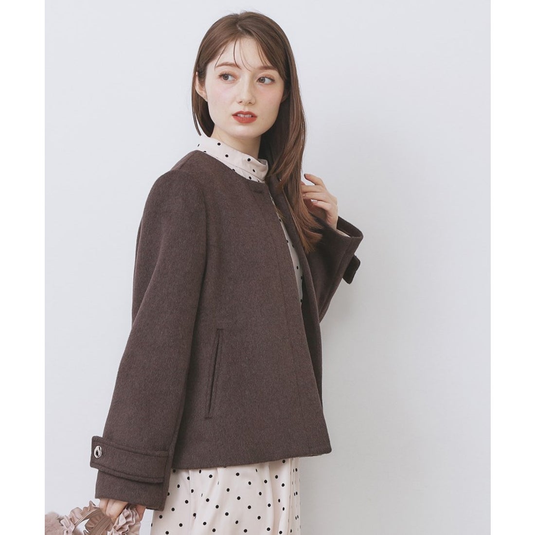 インデックス index ノーカラーショートコート （グレージュ(050