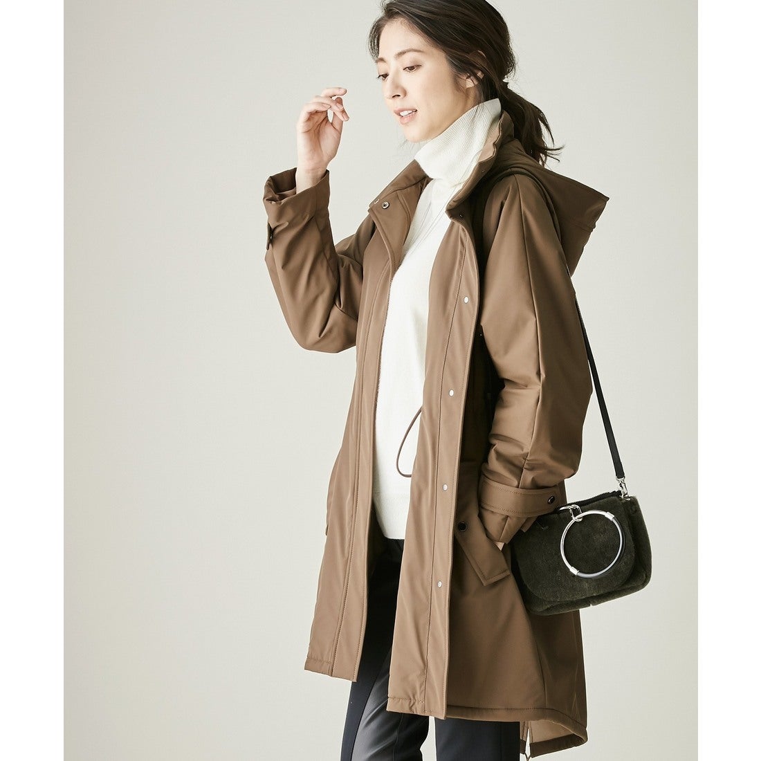 ICB 【4大機能付き】StretchFunction モッズコート （キャメル系） -靴