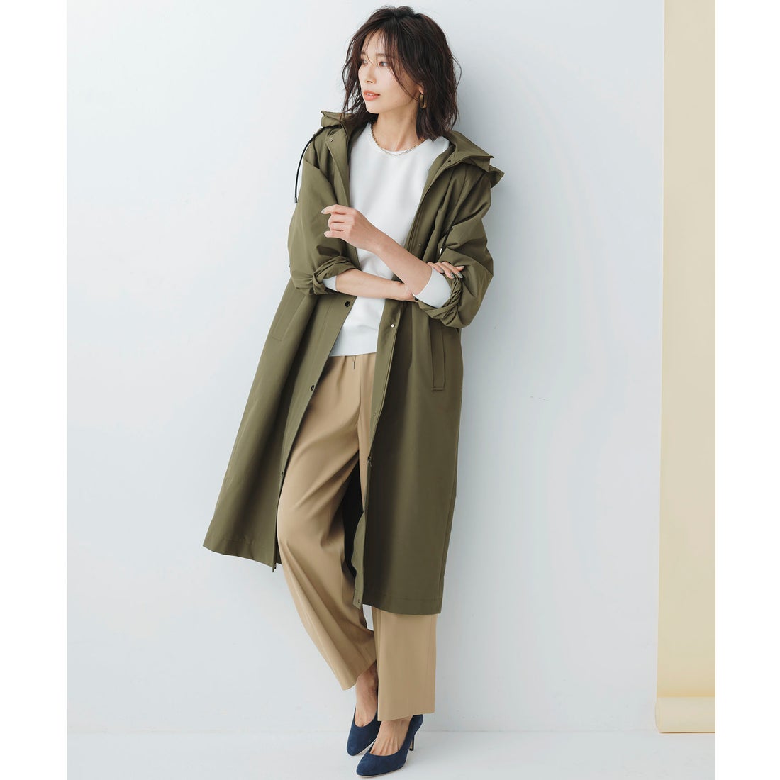 ICB Tussah T/C モッズコート （カーキ系） -靴＆ファッション通販