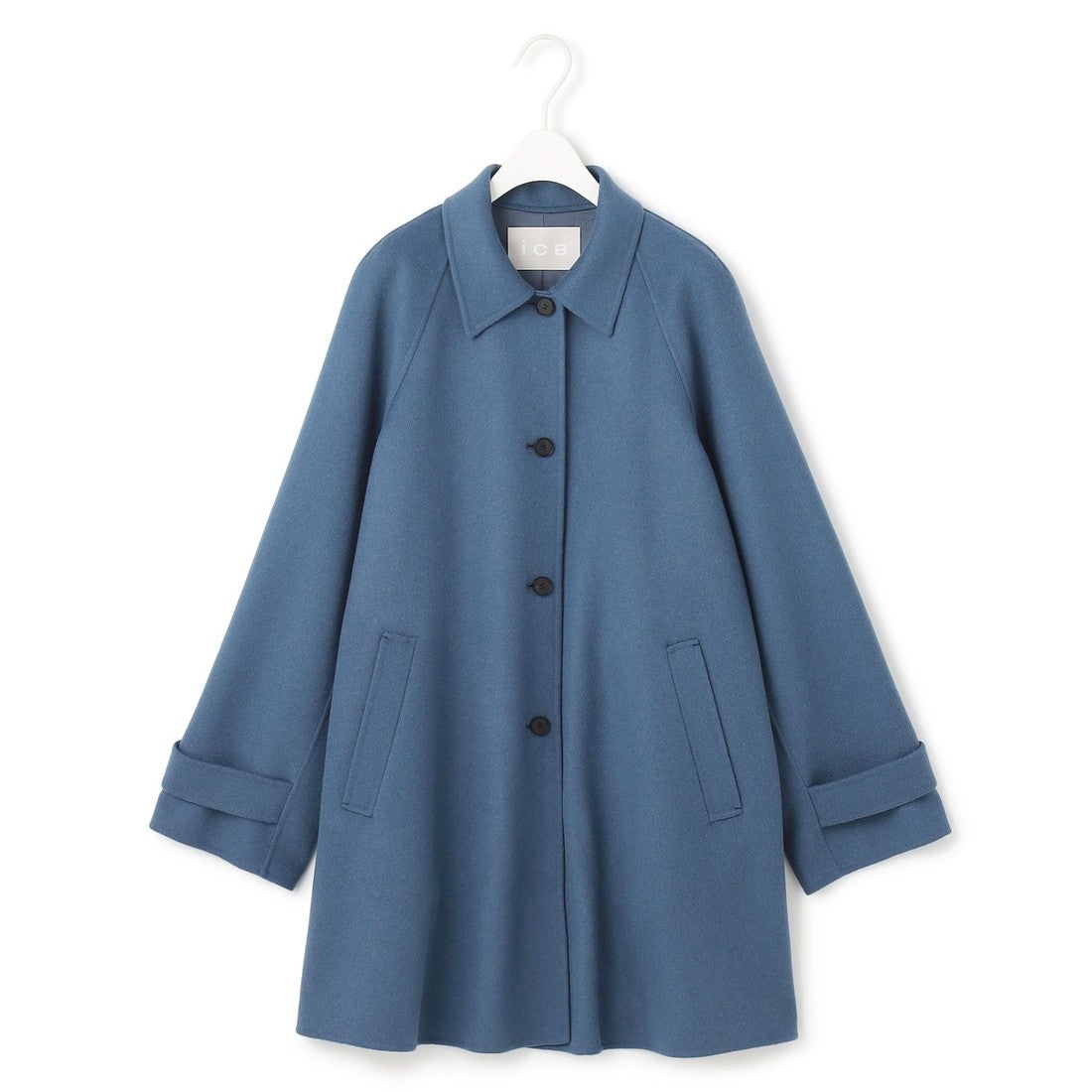 ICB WoolRever ステンカラーコート （ブルーグレー系） -靴